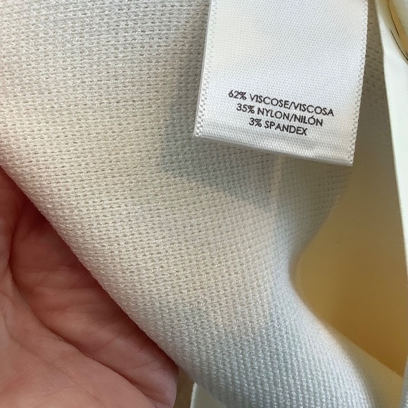 Ann Taylor Ivory Asymmetrical Tank Top One Shoulder Size Large - Picture 7 of 7